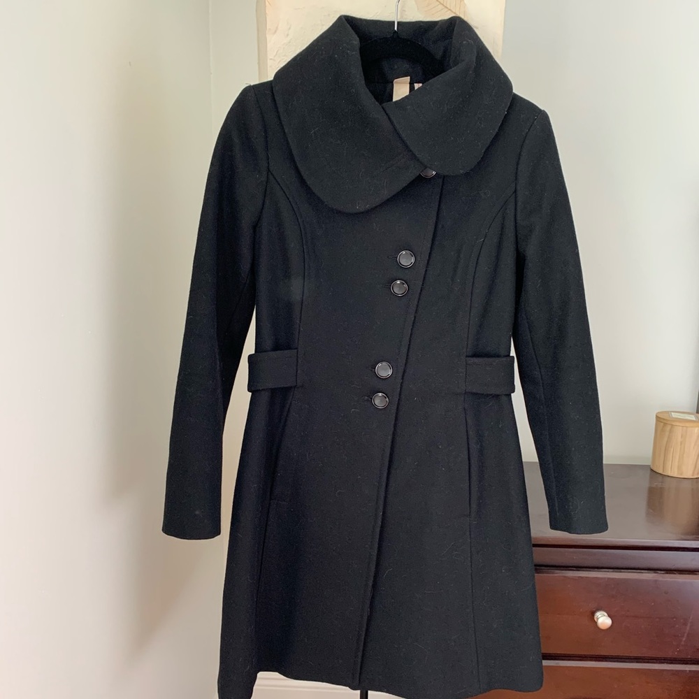 Soia & Kyo black wool coat